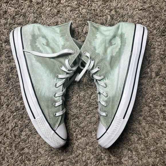 Converse Light Green Tie Dye High-Top Sneakers Size 12 - Picture 3 of 6